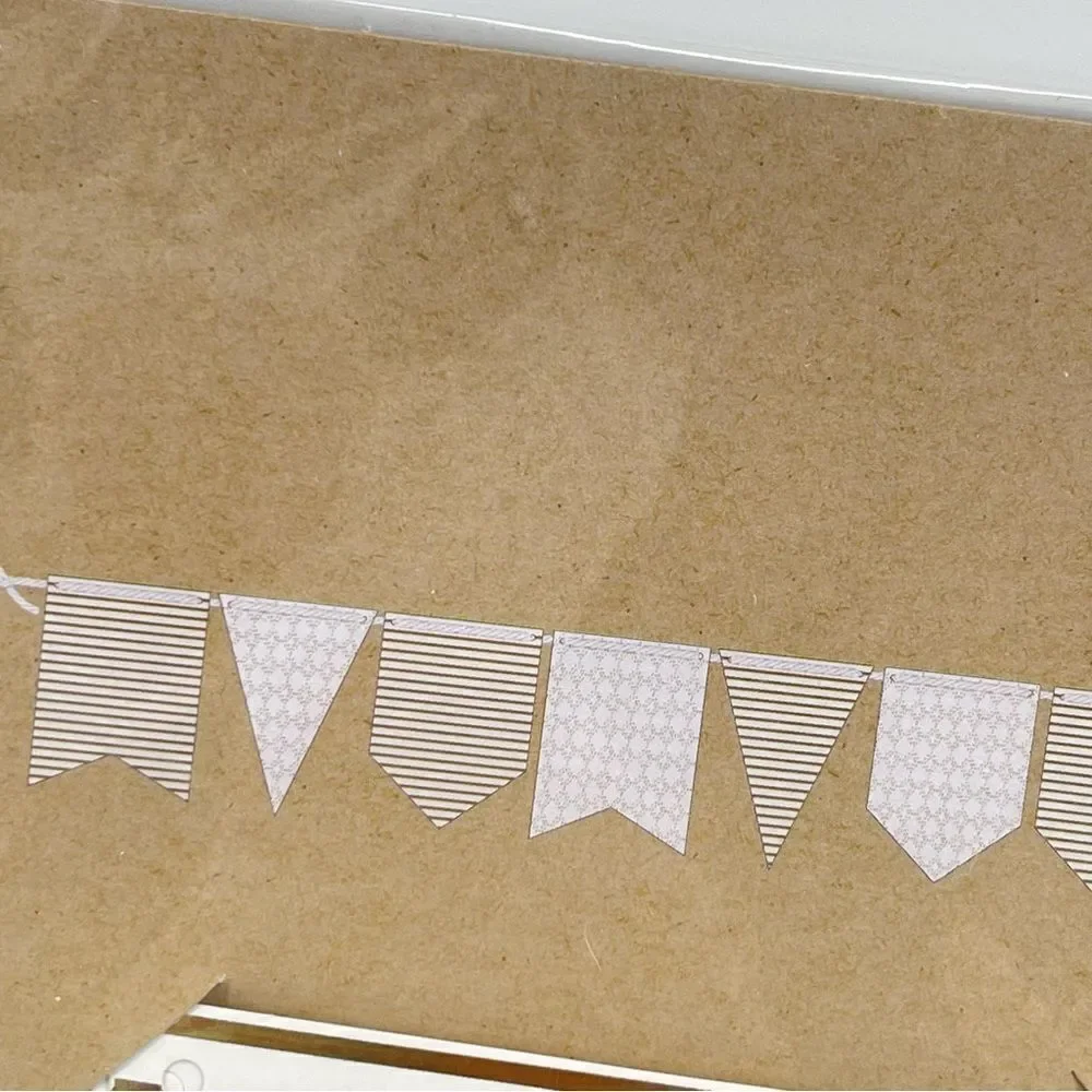 17-Piece Gold Foil Stripe Triangle Pennant Hanging Room Decor Banner 60 Inches